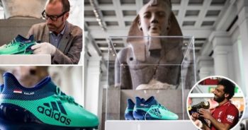 รองเท้าคู่เก่งของ โมฮาเหม็ด ซาลาห์ Adidas X17 ถูกนำไปแสดงโชว์ที่ British Museum